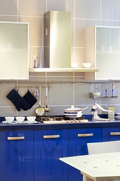 Kuchyně modrá — Stock fotografie