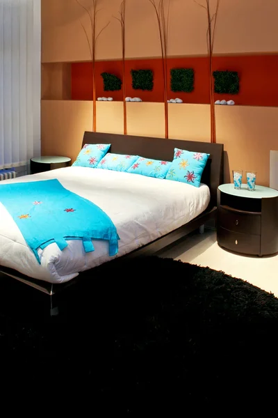 Terracotta slaapkamer — Stockfoto