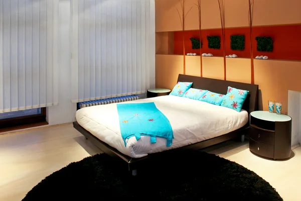 Dormitorio de terracota horizontal —  Fotos de Stock