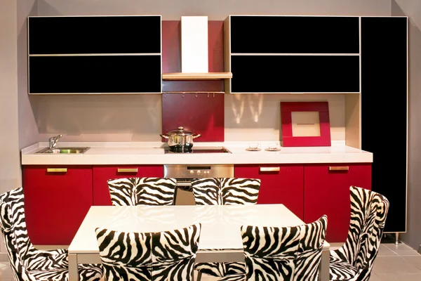 Cozinha Zebra — Fotografia de Stock
