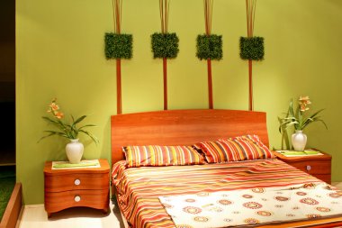 Bedroom floral horizontal clipart