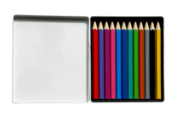 ดินสอในกล่อง — ภาพถ่ายสต็อก