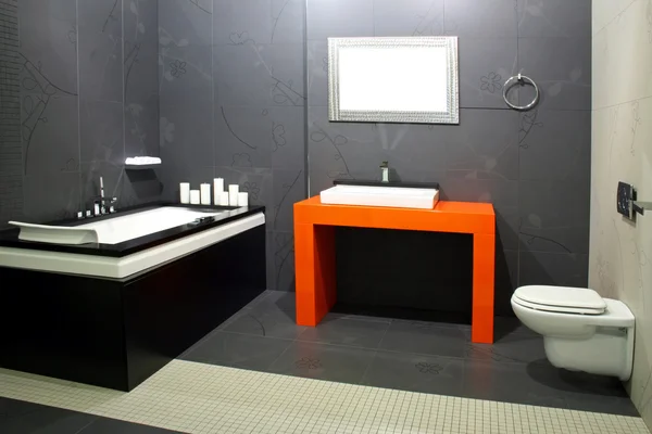 黑色浴室 2 — 图库照片