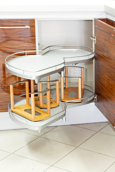 Silver kitchen storage