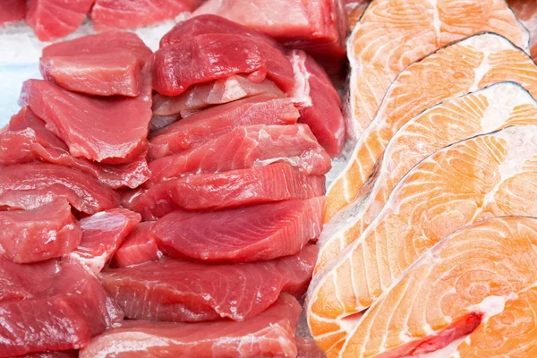 Tonno e salmone — Foto Stock