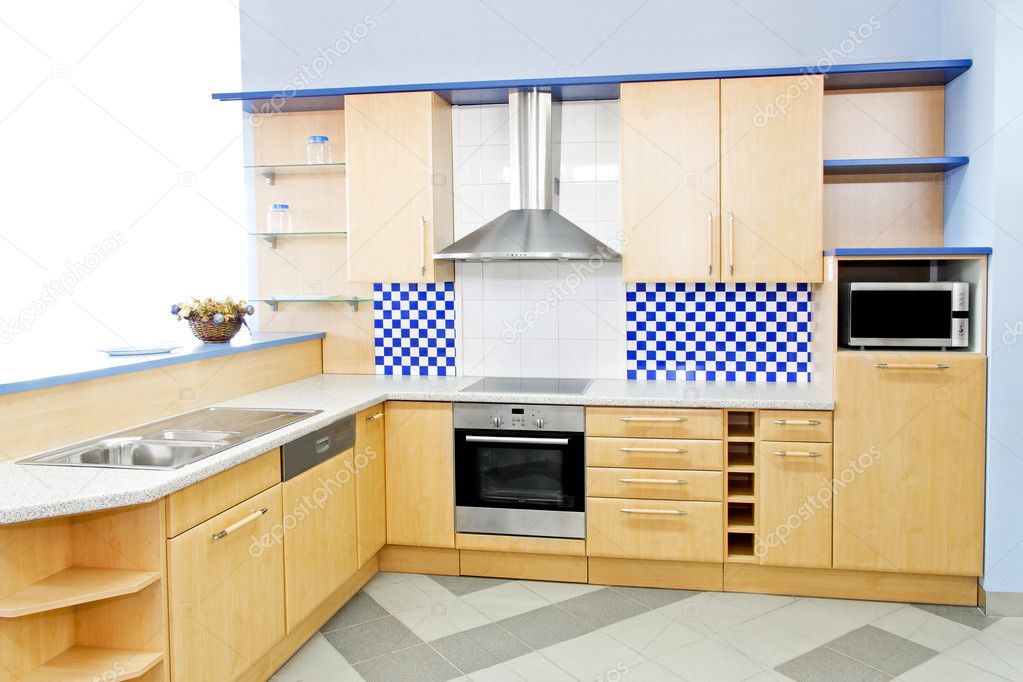 Blue kitchen horizontal