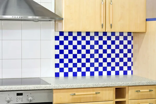 Blaue Küchentheke — Stockfoto
