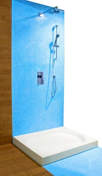Blå dusch — Stockfoto