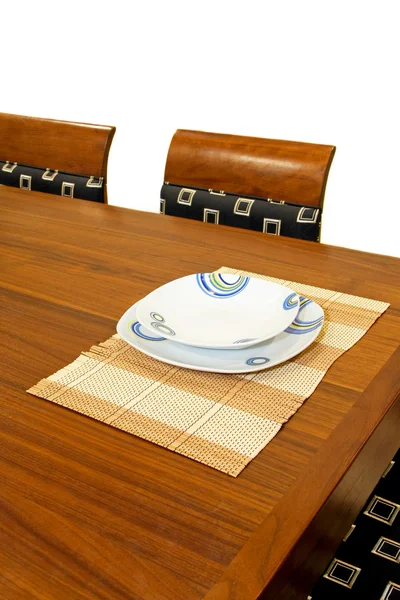 Placa e mesa — Fotografia de Stock
