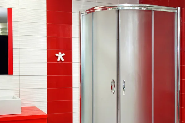 Červený sprcha — Stock fotografie