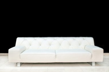 White leather sofa clipart