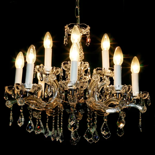 Candles chandelier — Stock Photo, Image