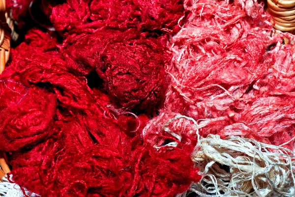 Красный шелк — стоковое фото