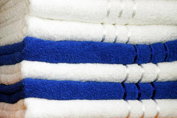 Полотенца голубые — стоковое фото
