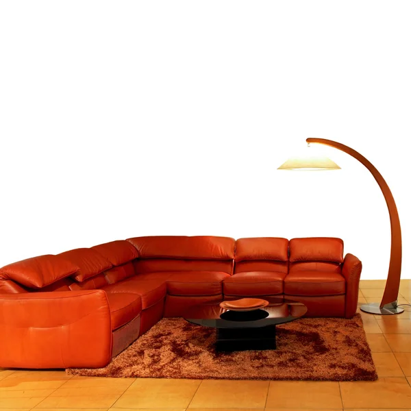 Sala de estar laranja — Fotografia de Stock