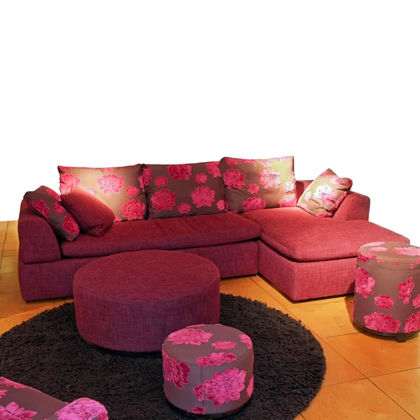 Wohnzimmer lila — Stockfoto
