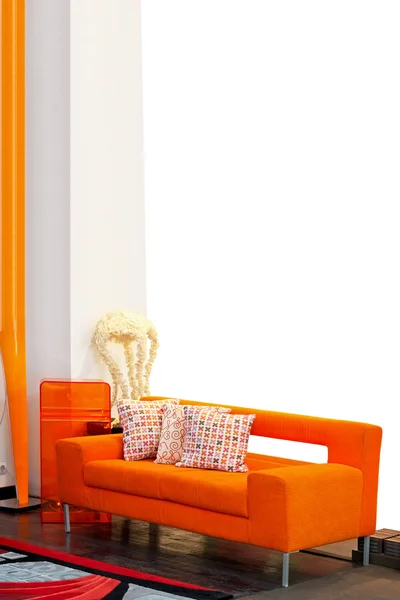 橙色沙发 — 图库照片
