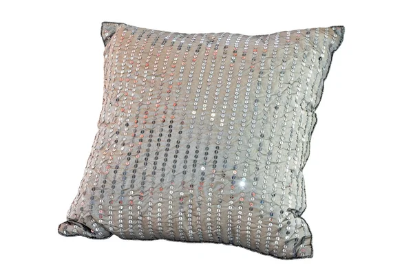 Серебристая подушка — стоковое фото