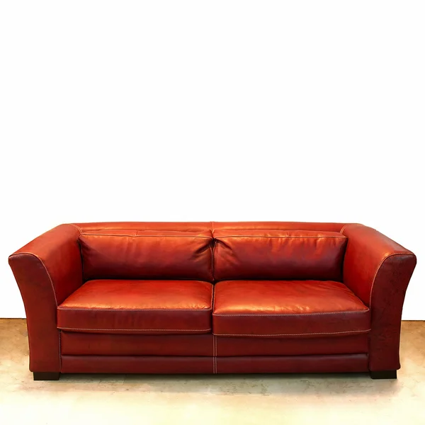 Leather settee — Stock Photo, Image