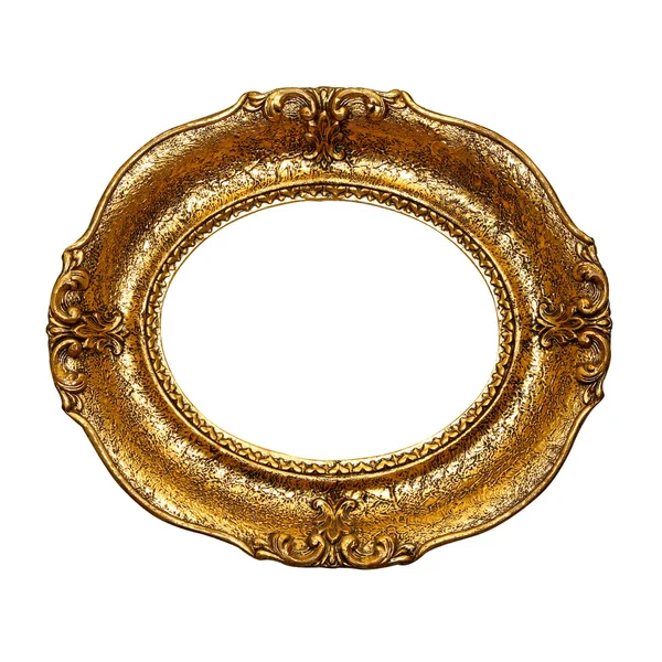 Gold oval frame — Stock Photo, Image