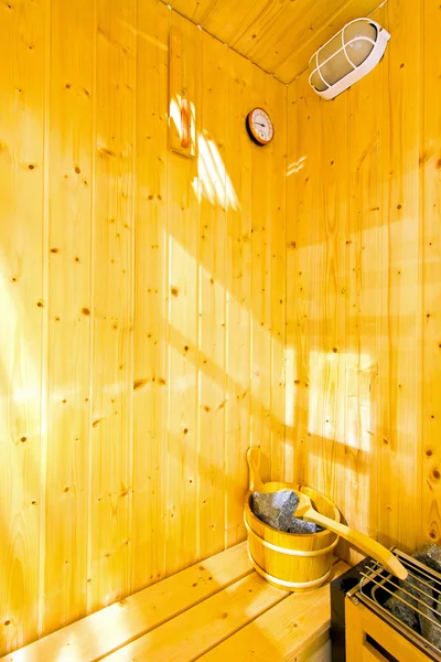 Wnętrze sauny — Zdjęcie stockowe