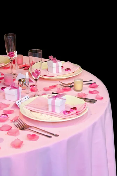 Detalhe da mesa de casamento — Fotografia de Stock