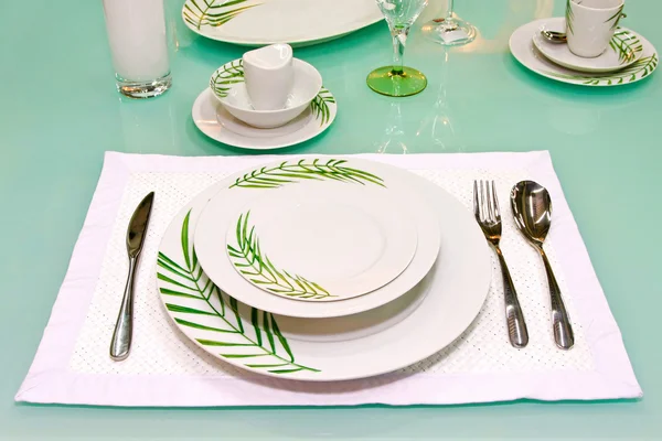 Turquoise table — Stock Photo, Image
