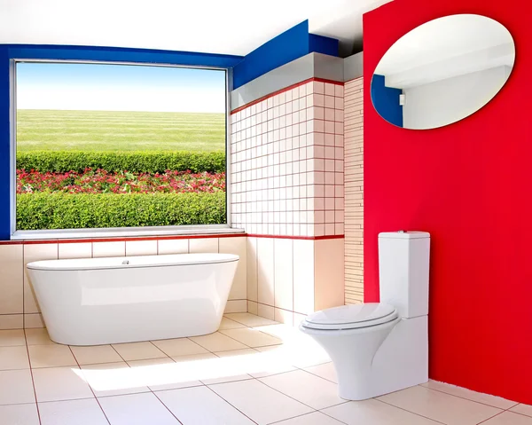 Большая ванная комната — стоковое фото