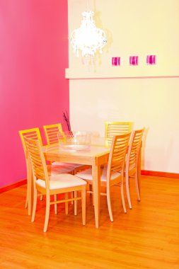 Pink dinning clipart