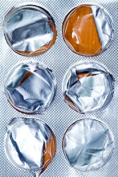 Empty pill foil — Stockfoto