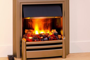 Modern fireplace clipart