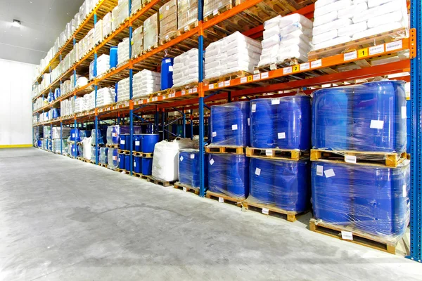 Warehouse barrels — Stock Photo, Image