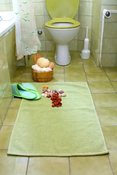 绿色浴室 — 图库照片