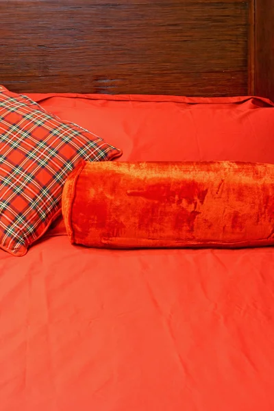 赤の寝具 — ストック写真
