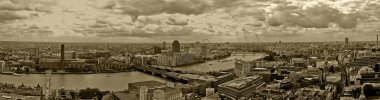 Londra panoramik sepya