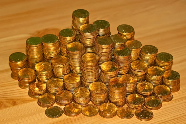 Kolumner av mynt — Stockfoto