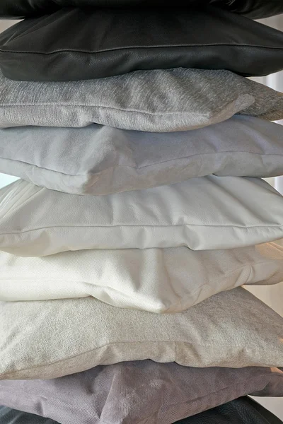 Greyscale pillows — Stock Photo, Image
