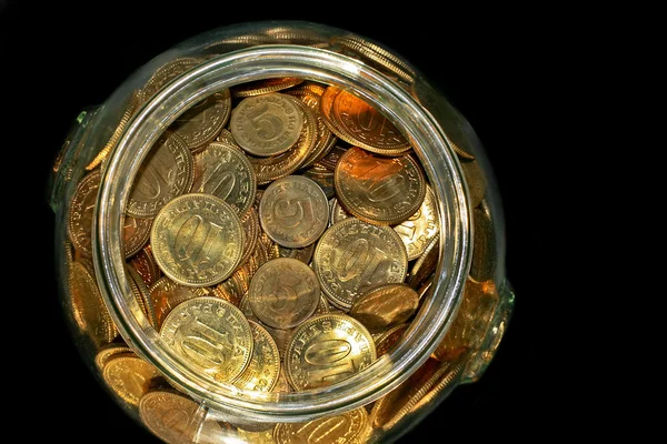 Money in jar — Stock Photo, Image
