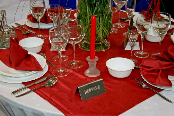 빨간 테이블 — 스톡 사진