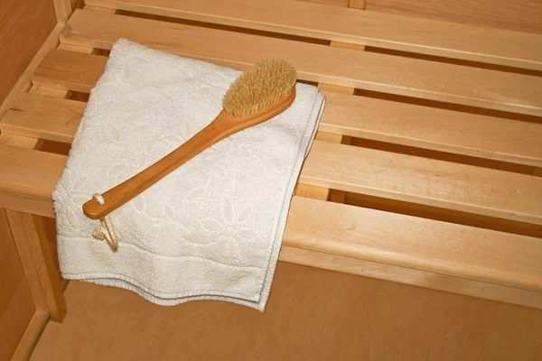Handtuch und Bürste — Stockfoto