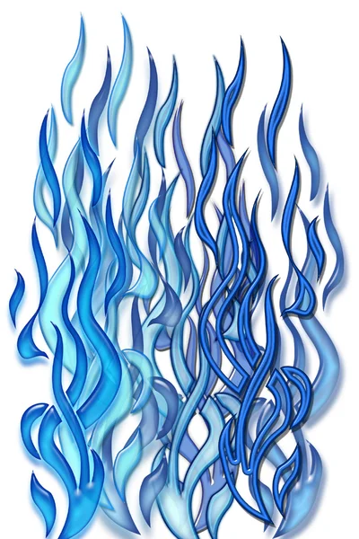 Modré plameny — Stock fotografie