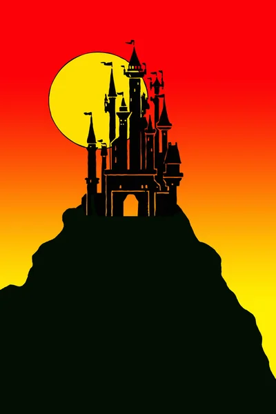 stock image Castle sunset