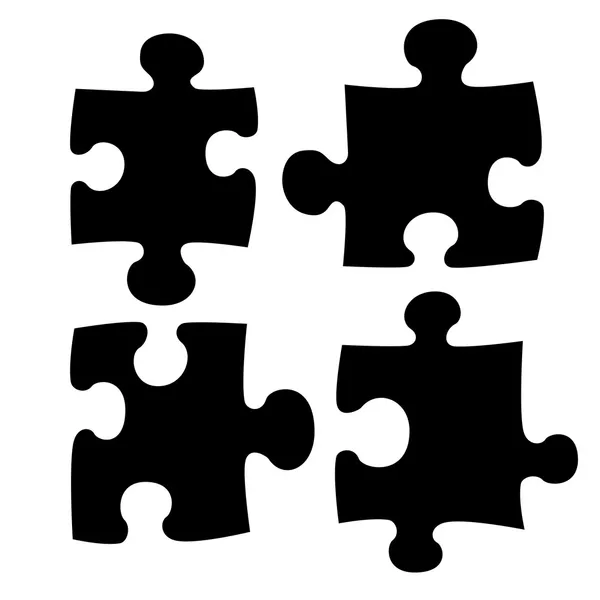 Four puzzle — Stock Photo, Image