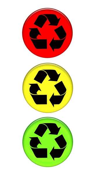Reciclagem do semáforo — Fotografia de Stock