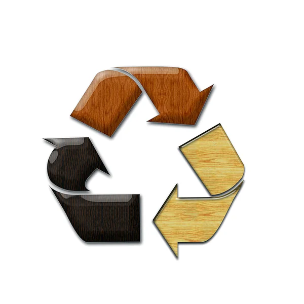 Recyklace dřevo — Stock fotografie