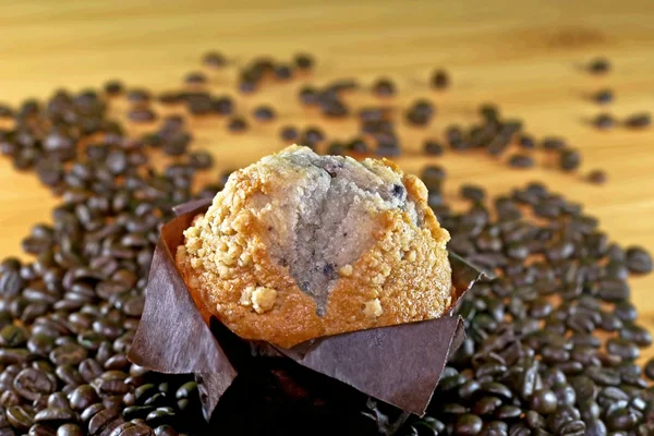 Muffin en koffie — Stockfoto