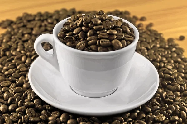 Sepia koffie — Stockfoto