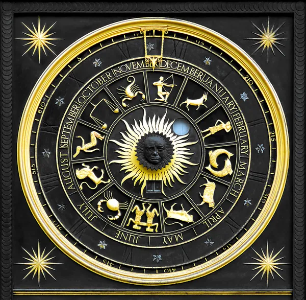 Złoty znak zodiaku — Zdjęcie stockowe