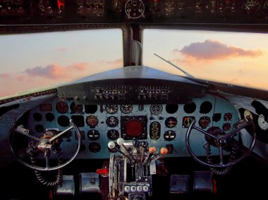 Cockpit landscape clipart