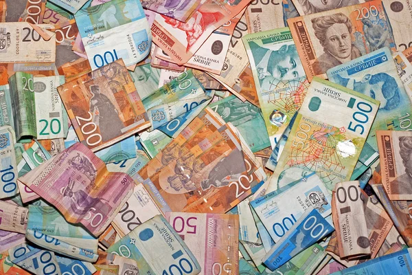 Serbskie pieniądze — Zdjęcie stockowe